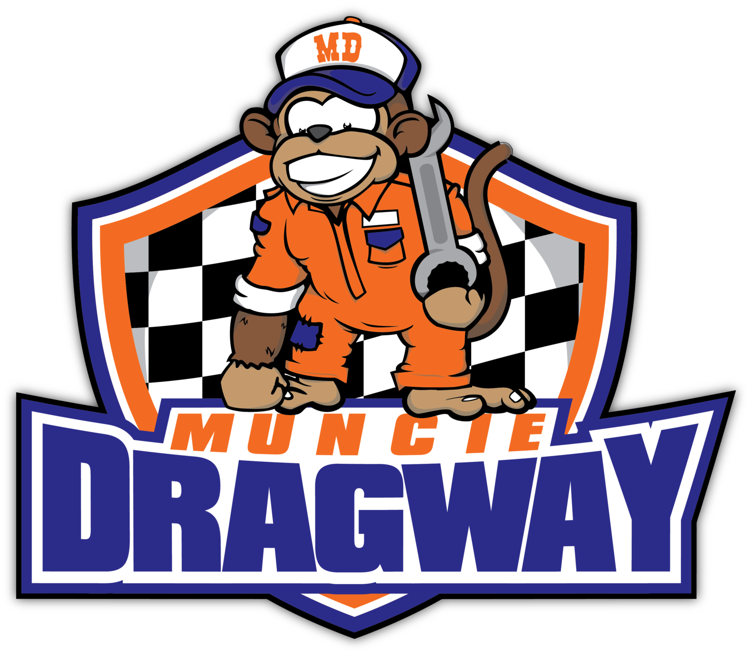 Muncie Dragway's logo